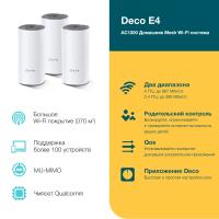 Mesh Wi-Fi Deco E4 (3-Pack) AC1200