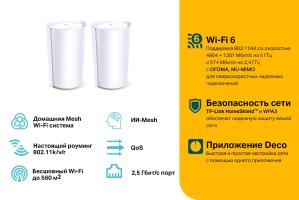 Mesh Wi-Fi Deco X90 (2-pack) AX6600