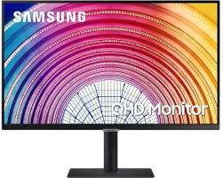 Монитор Samsung - 27" LS27A600NWN Monitor, IPS, 75Hz, 5mc, QHD (2560x1440), HDMI+DP, Black