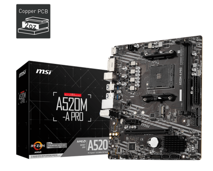MSI AMD AM4 A520М-A Pro DDR4