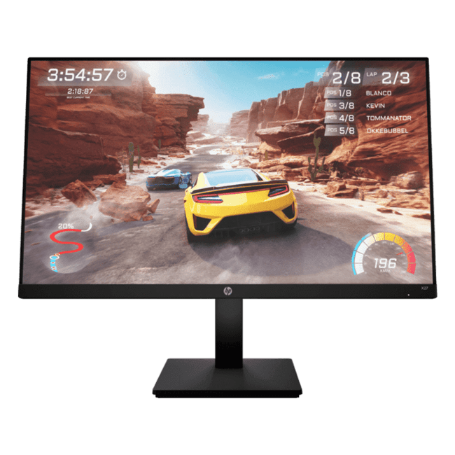 HP - 27" X27 Gaming Monitor, IPS, 165Hz, 1mc, FHD (1920x1080), HDMI, Display Port, Black (2V6B4AA)