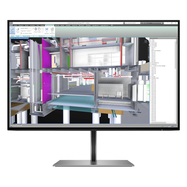 HP - 24" Z24u G3 USB-C Monitor, IPS, 4mc, 60Hz, FHD (1920x1080), HDMI, DisplayPort, TypeC, Silver (1C4Z6AA)