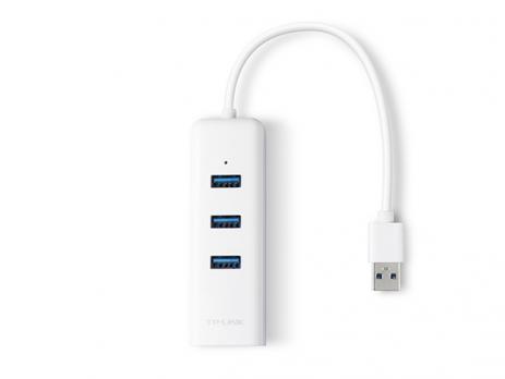 USB 3.0 3-Port Hub and Gigabit Ethernet Adapter