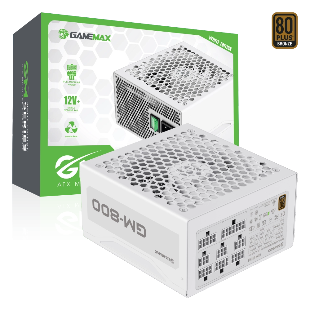 Блок питания Gamemax GM-800, белый.