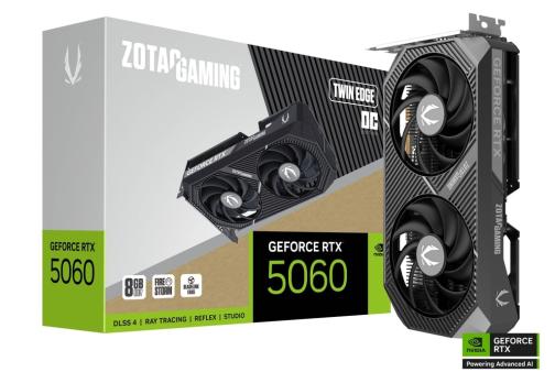 Видеокарта ZOTAC GAMING GeForce RTX 5060 8GBTwin Edge OC