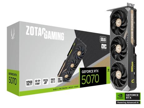 Видеокарта ZOTAC GAMING GeForce RTX 5070 SOLID OC 12GB